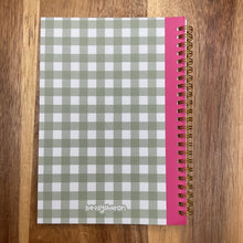 Load image into Gallery viewer, olive gingham reusable sticker book