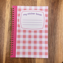 Load image into Gallery viewer, tangerine gingham reusable sticker book