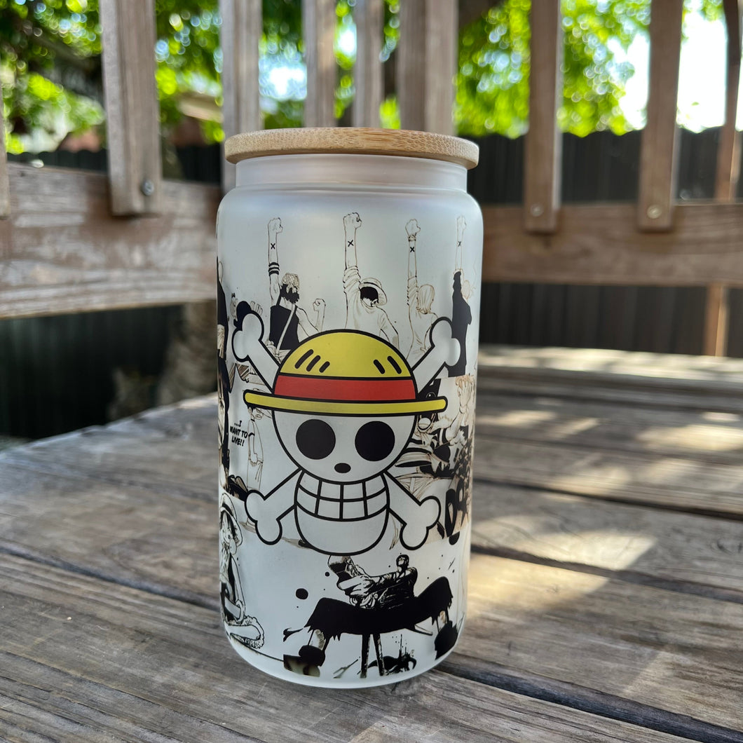 one piece glass can