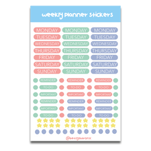Load image into Gallery viewer, weekly planner stickers
