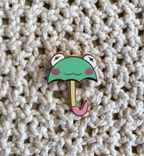 Load image into Gallery viewer, froggy days enamel pin
