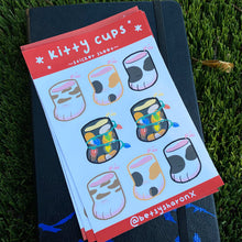 Load image into Gallery viewer, kitty cups sticker sheet
