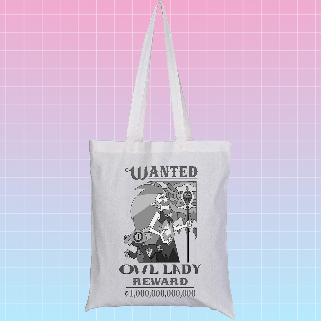 owl lady wanted tote