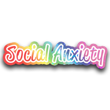 Load image into Gallery viewer, social anxiety holo sticker
